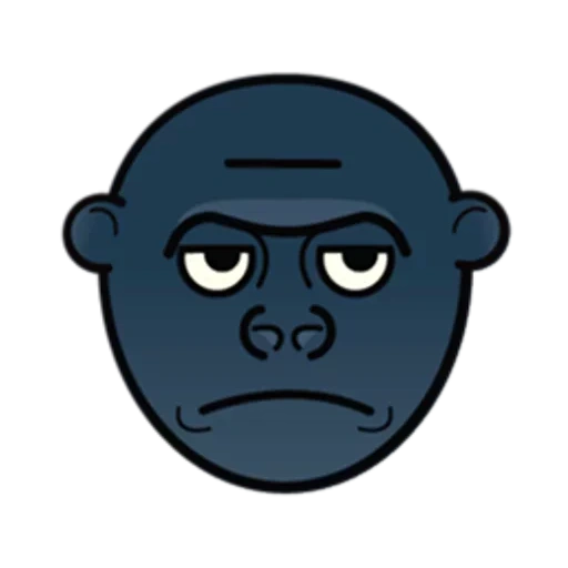 gesicht, dunkelheit, gorilla, emiley gesicht, emoji gorilla