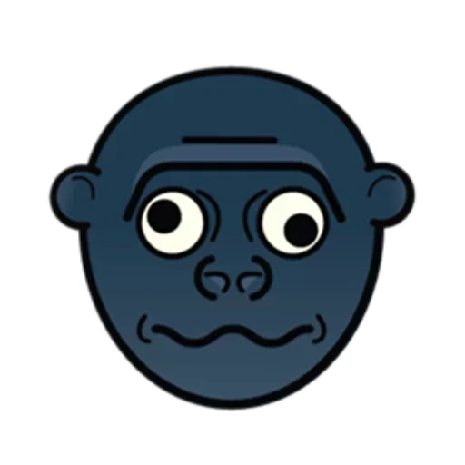 darkness, faces vector, angry gorilla, emoji gorilla, the head of the gorilla