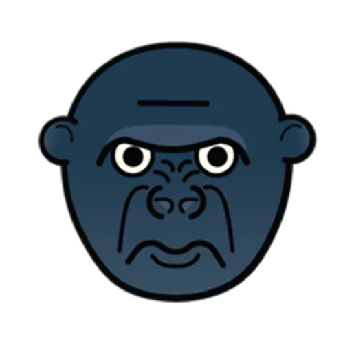gorilla, faccia da goril, gorilla arrabbiato, emoji gorilla, la testa del gorilla