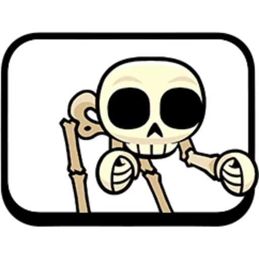 черепа, скелет, наклейка череп, клеш рояль скелеты, clash royale emotes