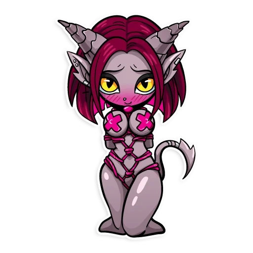 demone, demonessa, chibi hazel, lol zyra chibi