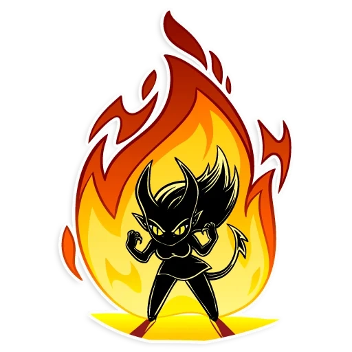 anime, phoenix, chibi fire, fire character