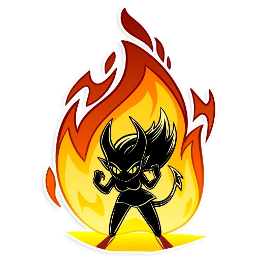 animação, phoenix, chibi fire, palavra de fogo