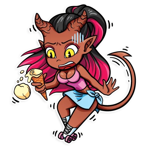 demon, demoness, kinky stickers