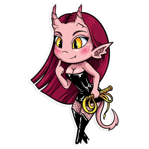 demon, demoness, kinky stickers