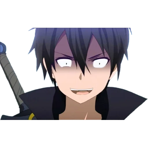 anime, rin okumura, kirito abreviou, personagens de anime, mestres da espada online