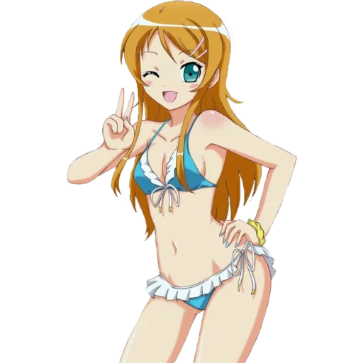 kobayashi siete salvajes, traje de baño kirino, kirino kosaka bikini