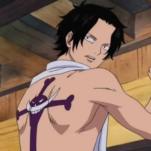 lufty wohlia, portgas d ace, one piece ace, anime one piece, portgas d ace anime