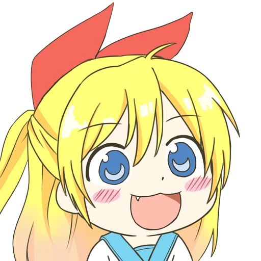 nisekoi, chitoge, чиби читоге, персонажи аниме, gyate gyate ohayou