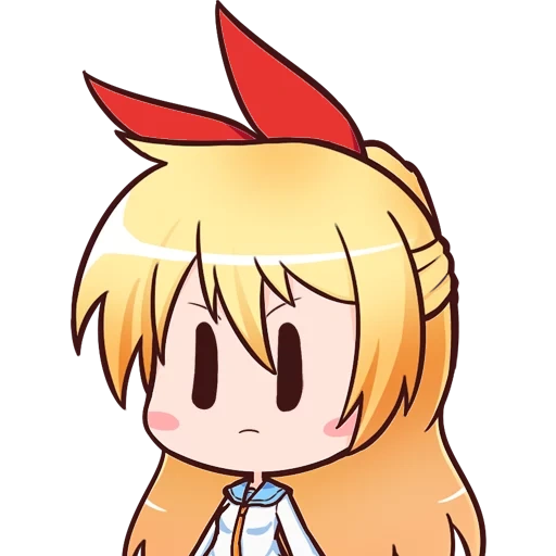red cliff, red cliff animation, chibi chitoge, anime emoji