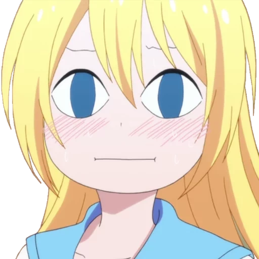 chitoge's face, cartoon characters, funny emotional animation, chitoge kirisaki poker face, baltic state ustinov technical university