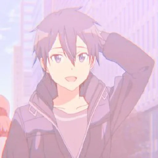 animation, animation art, paired animation, kirito animation, cartoon characters