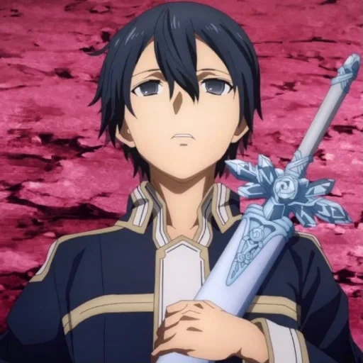 rey kirito, espada maestro animación, espada maestra en línea, espada base alicia, guerra de kirito