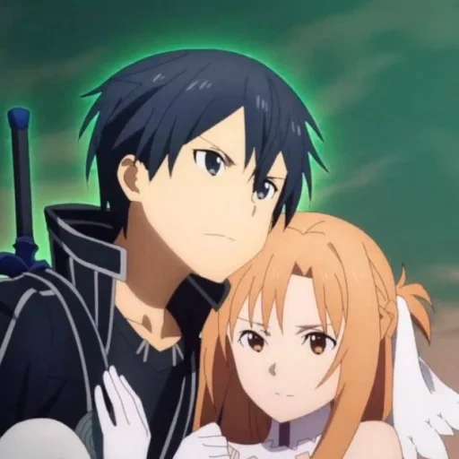 kirito asuna, espada maestra en línea, animación sao kirito asuna, kirito asuna alicia, espada kirito asuna