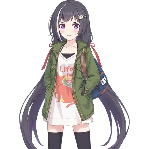 kiruya, sky animation, anime girl, cartoon character