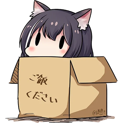 рисунок, кавай аниме, аниме коробка, kantai in box, персонажи аниме