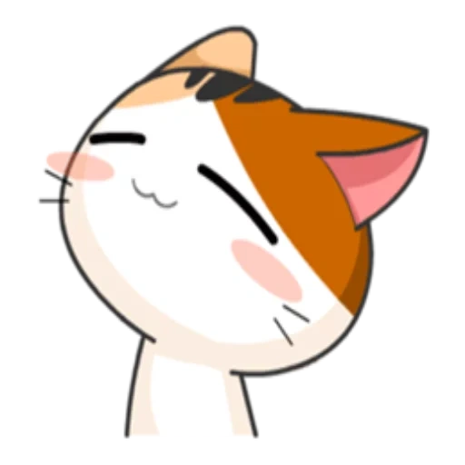 кошечка, meow аниме, meow animated, японские котики, анимешные эмодзи коты