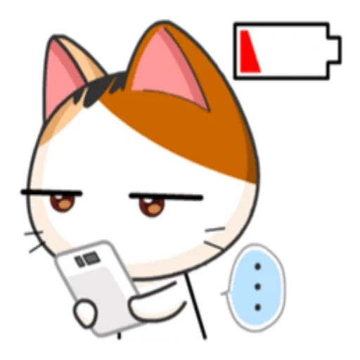 kucing, jepang, meow anime, gambar lucu anime, stiker kucing jepang