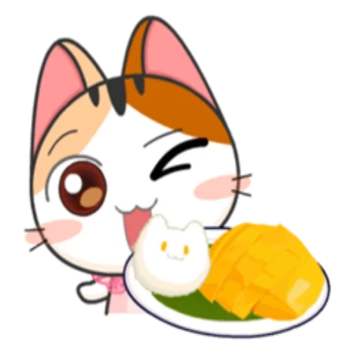 cat, meow, meow animated, selo japonês, gatinho japonês