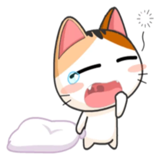paquete, meow animado, meow de gato meow, gatos japoneses, gatos japoneses emoji