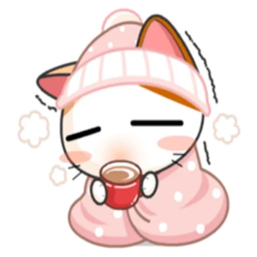 meow animated, animali carini, pattern carini anime, simpatica faccina sorridente giapponese