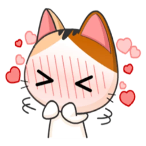 meow anime, meow animasi, kucing jepang, kucing jepang, stiker kucing jepang