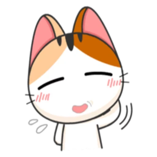kucing, meow animasi, kucing jepang, kucing jepang, stiker kucing jepang