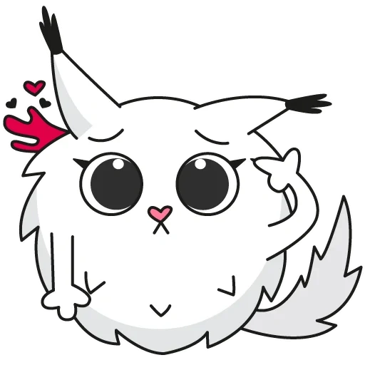 kucing, boggart owl, gambar kawaii, gambar sketsa dengan pensil nyashy