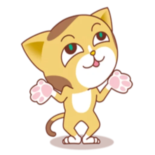 kucing, kucing, gambar, line fun cat, kucing smiley