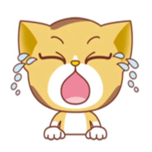 gatto, gatto, cat stanco, gattini sorridenti, emoticon cinesi dei gatti