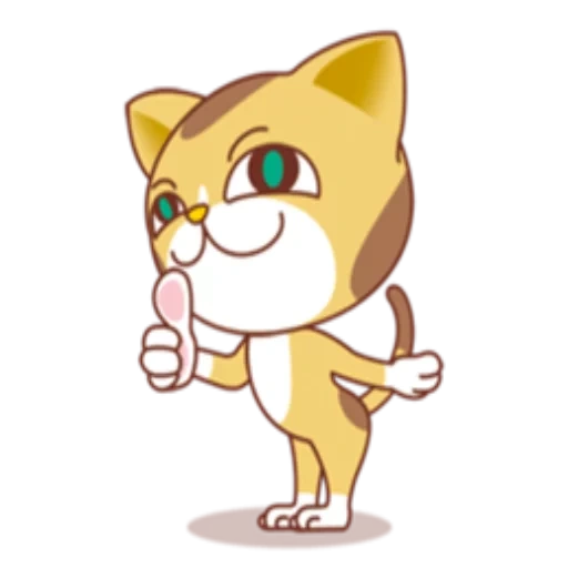 gato, gato, línea fun cat, clipart, el gato es un vector de oro