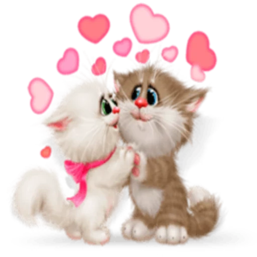 gatto preferito, seal in love, gattino innamorato, gatto di san valentino carino, i gatti dell'amore di alexei dolotov