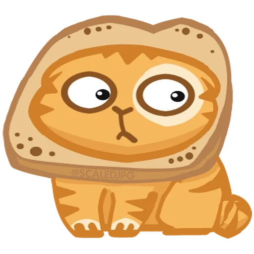 pain, chat mangeant du pain, pêche pour chat