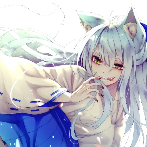 kitsune, kitsune ekai, kitsune est blanche, anime kitsuna, anime kitsune blanc
