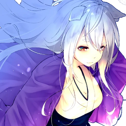 anime art, anime ji yin, kitsune anime, anime girl, schön aussehende anime