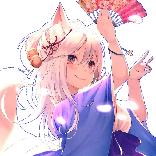 anime un peu, pas de kitsune, anime kitsune, anime kitsune chita, anime kitsune blanc