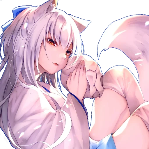 sem kitsune, kitsune é branco, kitsune de anime, anime kitsuna, anime kitsune white