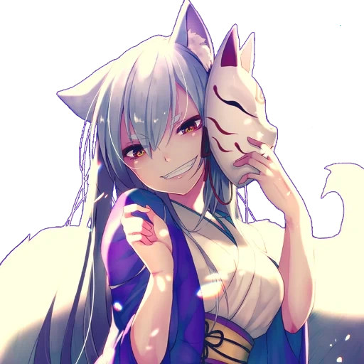 kitsune, kitsune de anime, anime kitsuna, anime kitsune fox, anime kitsune white