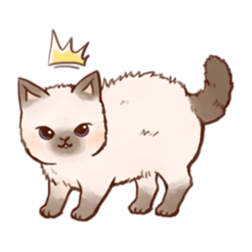 gato, frown cat, ogawa neko, imagen de sello