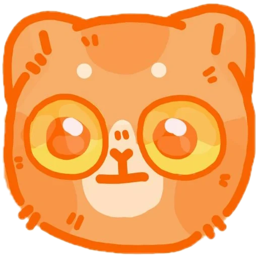 эмодзи кот, эмодзи злой кот, эмоджи голова кошки, эмодзи стикеры, оранжевый кот