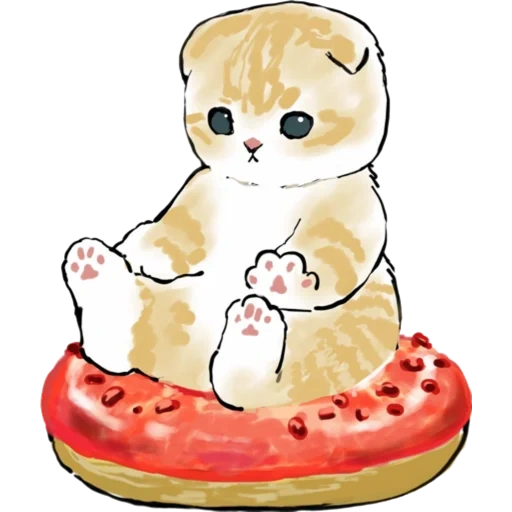 mofusand, коты mofu sand 3, иллюстрация кошка, котики милые рисунки