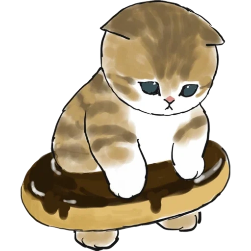 odaries à fourrure, mofusha cat 5, mofusha cat 3, illustration du phoque, illustration du chat