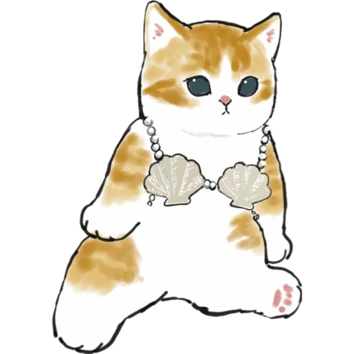 кошка, котики ciao, иллюстрация кошка, рисунки милых котиков