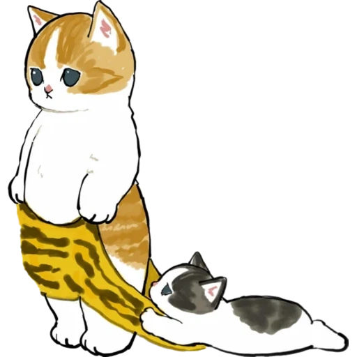 ilustração de gatos, ilustração de um gato, gatos desenhos fofos, ilustração de gatinhos, desenhos de gatos fofos