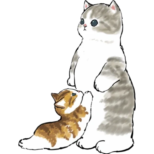 ilustrasi anjing laut, ilustrasi kucing, pola kucing yang lucu, pola anak kucing imut, pola anak kucing kucing