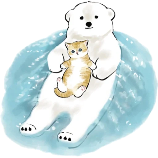 el oso es blanco, oso blanco umka, ilustración de oso blanco, ilustrador de oso blanco, día internacional de oso blanco polar 27 de febrero
