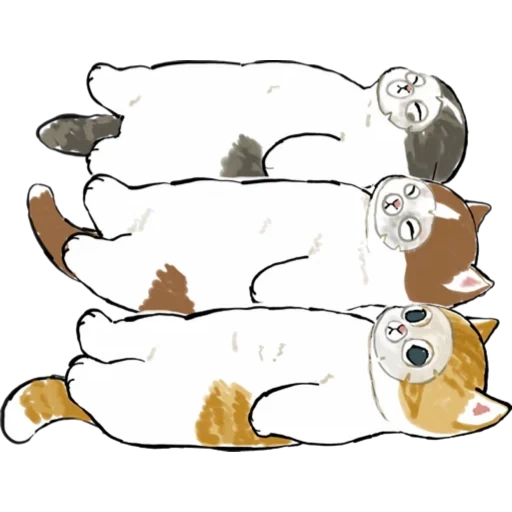 kucing, hewan lucu, ilustrasi anjing laut, ilustrasi kucing, pola kucing yang lucu