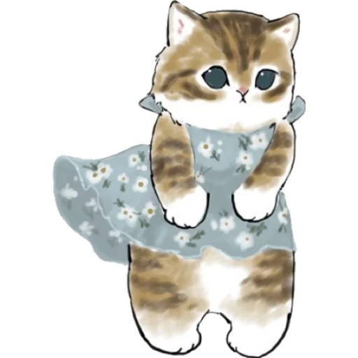 pegatinas de telegrama, gatos de arena mofu, gatos de arena mofu, lindos dibujos de gatos, ilustración gato