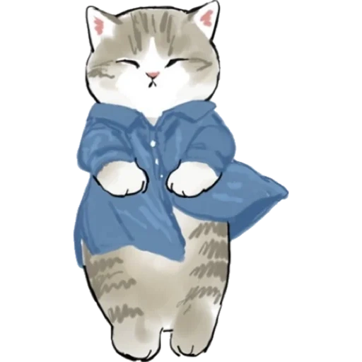 gatti mofusand, illustrazione del gatto, illustrazione cat, gatti disegni carini, adesivi del telegramma
