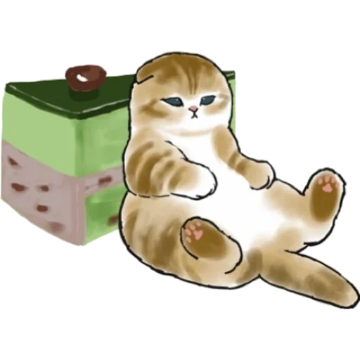pegatinas de telegrama, ilustración de gato, ilustración cat, mofu sand cat, cats